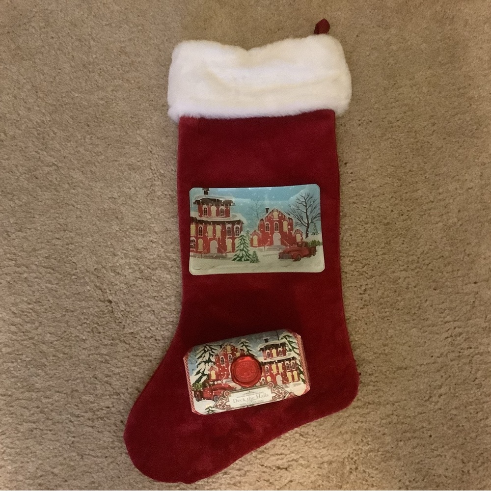 NWOT!  Christmas soap and dish set